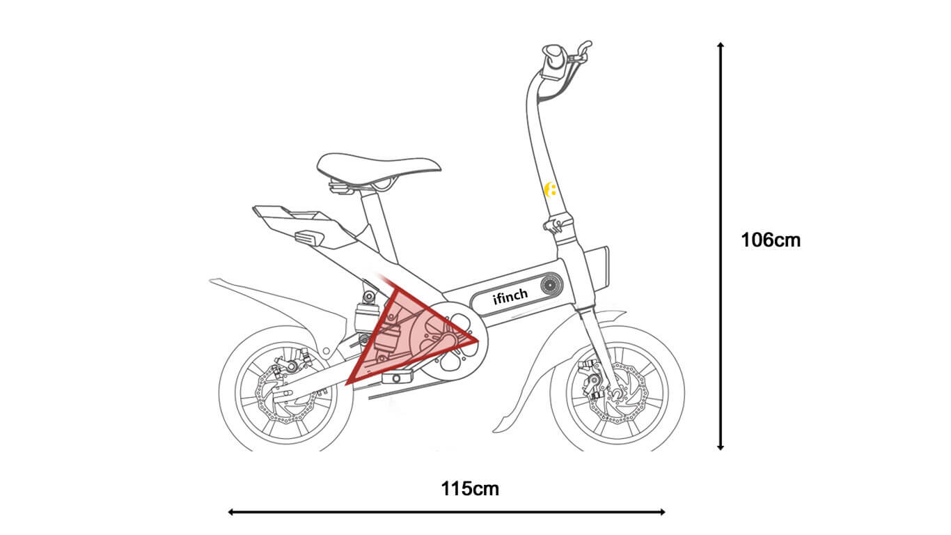 ifinch personal mobility Bike-Height-Length