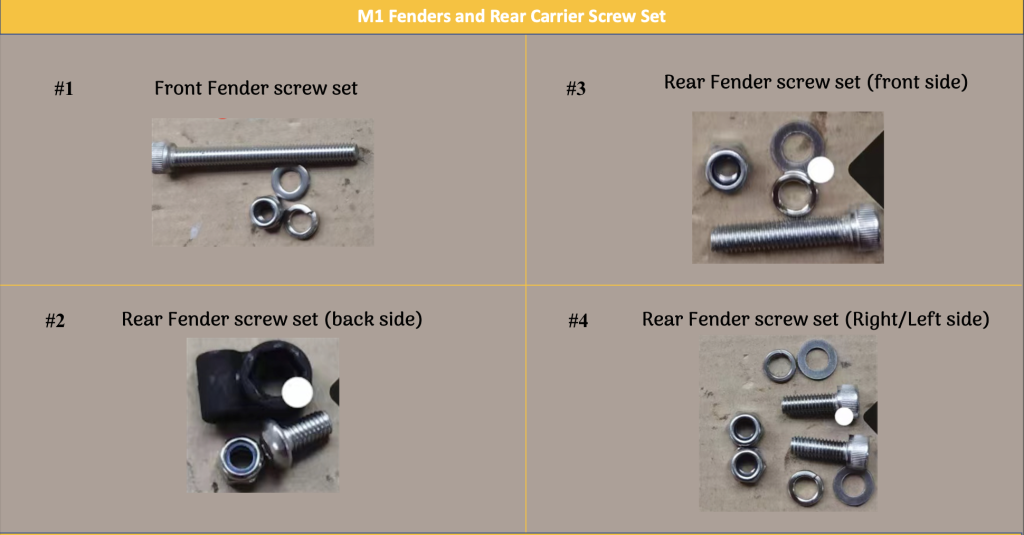 Moov8 M1 accessories screws set