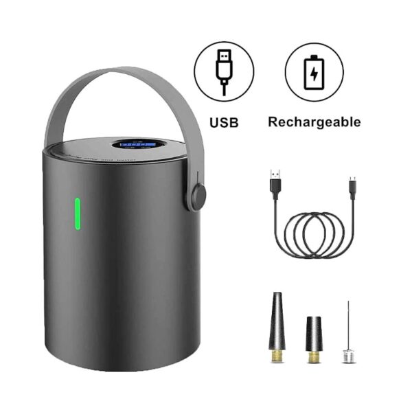 Rechargeable Portable Tyre Inflator Wireless Mini Air Pump With 4 Piece Accessory Kit for e-Bike, Scooter, Car - 4500mAh Battery 1